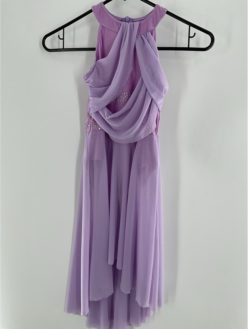 ¡EF¡EL GIRLS SIZE 8 DANCE COSTUME SLEEVELESS EMBELLISHED PURPLE 074